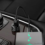 Автомобільний зарядний пристрій HOCO Z49 Level dual port car charger set (Type-C) Black
