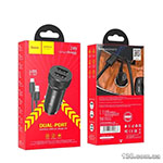 Автомобільний зарядний пристрій HOCO Z49 Level dual port car charger set (Type-C) Black