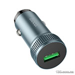 Автомобільний зарядний пристрій HOCO Z49A Level single port QC3.0 18W Metal Gray