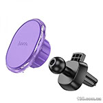 Автомобильный держатель HOCO H1 Crystal magnetic car holder (air outlet) Romantic Purple