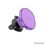 Автомобильный держатель HOCO H1 Crystal magnetic car holder (air outlet) Romantic Purple