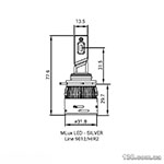 Car led lamps MLux LED - Silver Line 9012/HIR2 28 W, 5000K