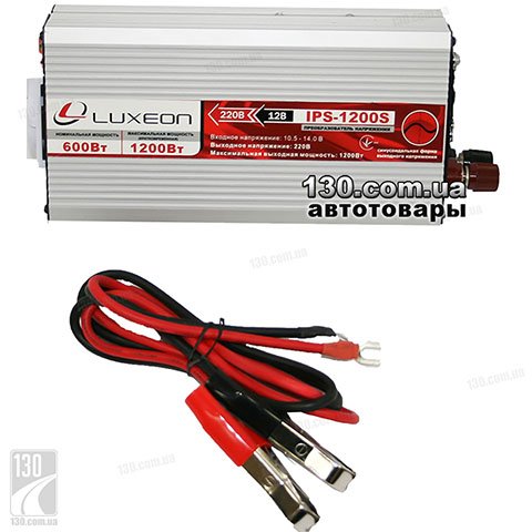 Luxeon IPS-1200S — автомобільний перетворювач напруги (інвертор) 12 в 220 Вольт (макс. 1200 Вт)