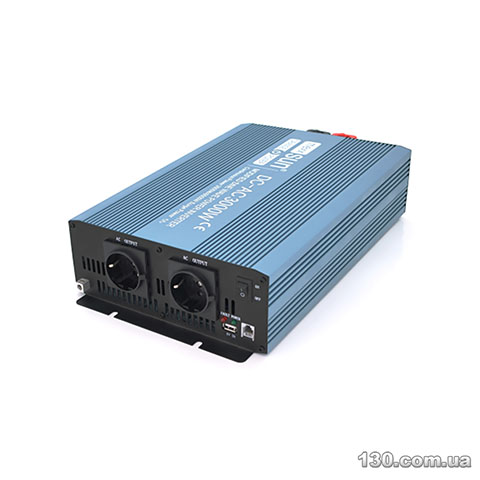 Автомобильный преобразователь напряжения (инвертор) Mexxsun MXS-3000 24/220V, 3000W с модифицированной синусоидой, 2xShuko, клеммные провода, Q2