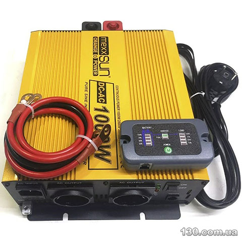 Mexxsun YX 1000W — car voltage converter 12 V, 1000 / 2000 W, with remote control and pure sine wave