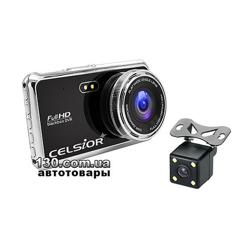 Автомобильный видеорегистратор Celsior F802D с двумя камерами, дисплеем, LDWS/FCWS/WDR и режимом SUPERNIGHT VISION