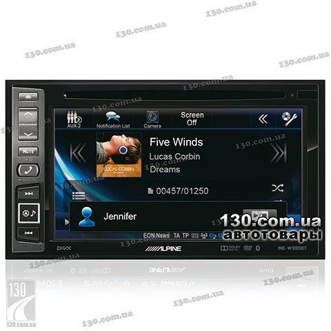 DVD/USB автомагнитола Alpine INE-W990BT с GPS навигацией и Bluetooth