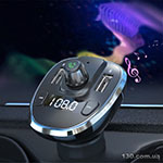 Автомобильное зарядное устройство ESSAGER Dynamic Car Bluetooth MP3 Car Charger Sliver ECCFM-DG10