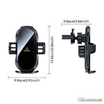 Держатель мобильного с беспроводной зарядкой ESSAGER Premium Electric Phone Wireless Charger Bracket black EZJCFK-ZP01