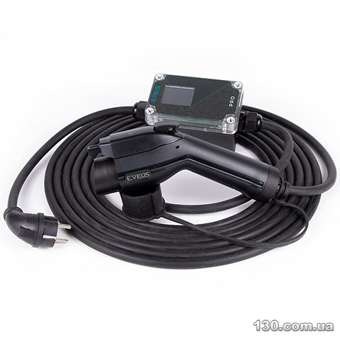 Eveus M16 Pro 3P GBT — зарядное устройство для электромобиля с Wi-Fi, Schuko, 7 - 16 А, 3.7 кВт, 3 фазный, 7 м