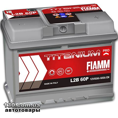 FIAMM Titanium Pro L2B 60P — автомобильный аккумулятор 60 Ач «+» справа
