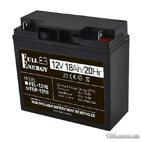 Full Energy FEP-1218 AGM — Акумуляторна батарея 12 В, 18 Аг
