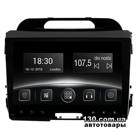 Штатна магнітола Gazer CM5509-SL на Android з WiFi, GPS навігацією і Bluetooth для Kia