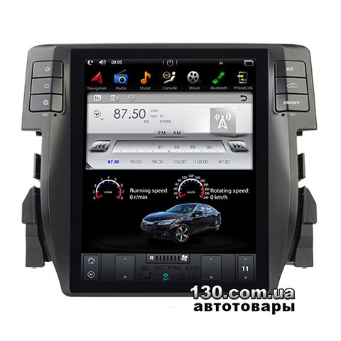 Штатная магнитола Gazer CM7010-FB4 на Android с WiFi, GPS навигацией и Bluetooth для Honda