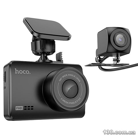 Автомобильный видеорегистратор HOCO DV3 Driving recorder with display (dual-channel) Black