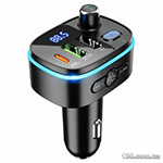 FM-модулятор HOCO E62 Fast PD20W+QC3.0 car BT FM transmitter Black