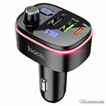 FM-модулятор HOCO E62 Fast PD20W+QC3.0 car BT FM transmitter Black