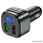 FM-модулятор HOCO E67 Fighter QC3.0 18W car BT FM transmitter Black