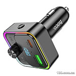 FM-модулятор HOCO E81 Fantasy PD30W+QC3.0 car BT FM transmitter Black