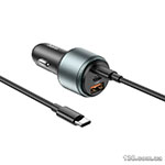 Автомобильное зарядное устройство HOCO NZ9 Galloper 95W three-port (2C1A) car charger set (Type-C to Type-C) Black