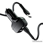 Автомобильное зарядное устройство HOCO Z36 Leader dual port car charger set (Type-C) Black