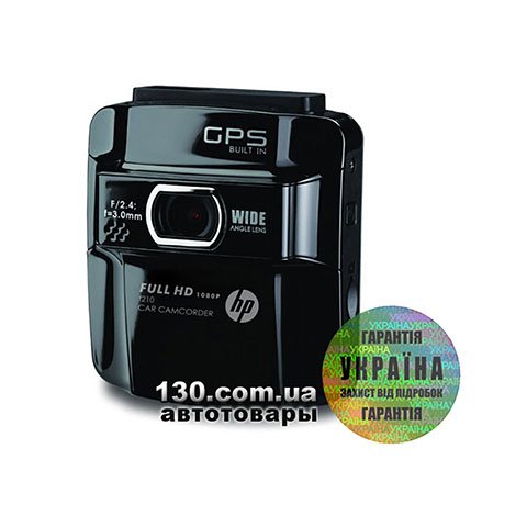 Автомобильный видеорегистратор HP f210 GPS с дисплеем 2,4"