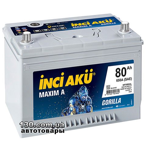 Car battery INCI AKU Maxim A Asia D26 80Ah 650A