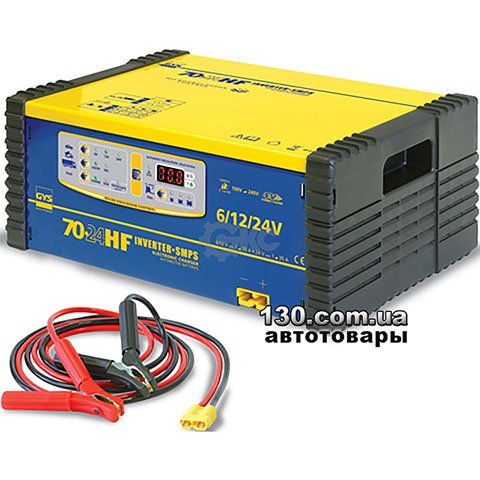 Инверторное зарядное устройство GYS INVERTER 70.24 HF 6 / 12 / 24 В, 7 А