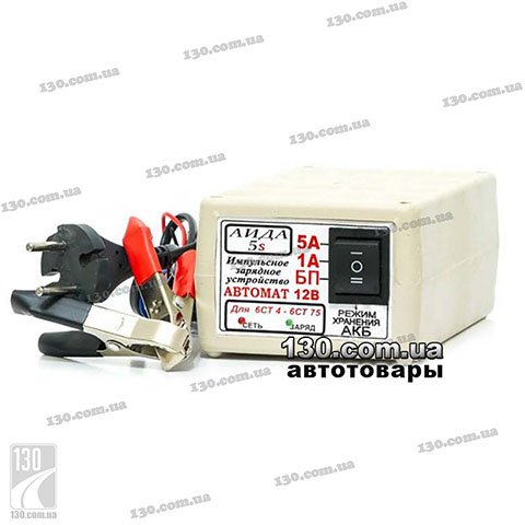 Інтелектуальний зарядний пристрій АІДА 5s 12 В, 5 А для свинцево-кислотних акумуляторів з 3 режимами десульфатаціі