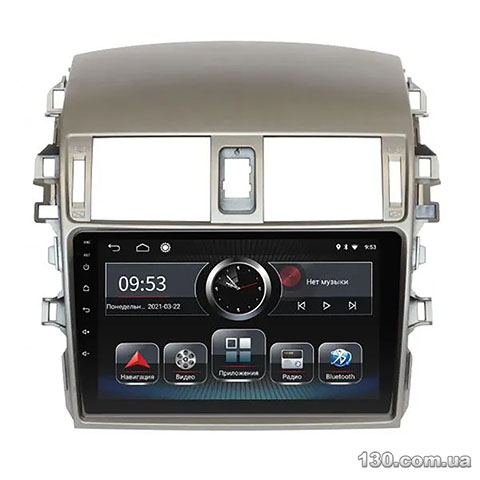 Incar PGA2-1441 — штатна магнітола на Android з GPS-навигацією, Bluetooth і вбудованим DSP для Toyota Corolla 2009-2013