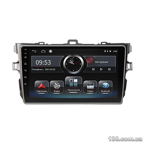 Incar PGA2-1451 — штатна магнітола на Android з GPS-навигацією, Bluetooth і вбудованим DSP для Toyota Corolla 2009-2013