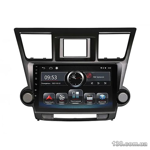 Incar PGA2-2323 — штатна магнітола на Android з GPS-навигацією, Bluetooth і вбудованим DSP для Toyota Highlander 2008-2013
