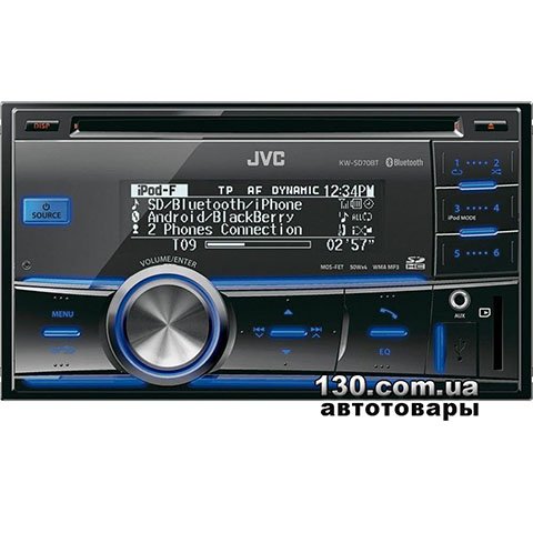 JVC KW-SD 70 — CD/USB автомагнітола без пульта ДК і без Bluetooth