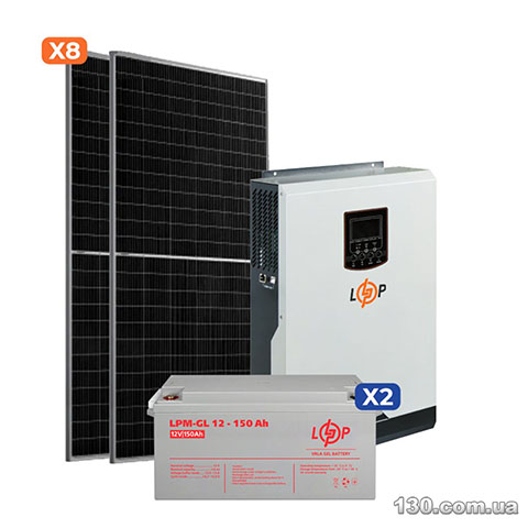 Logic Power Стандарт 3.5kW АКБ 3.6kWh Gel 150 Ah — Комплект сонячної електростанції