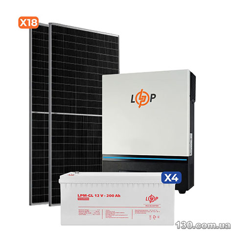 Logic Power Стандарт 8kW АКБ 9.6kWh Gel 200 Ah — Комплект сонячної електростанції
