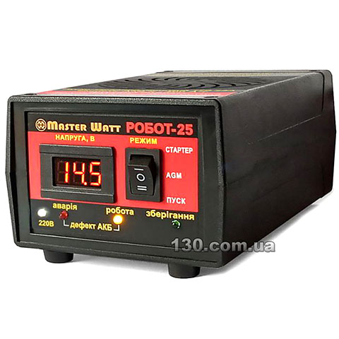 Master Watt РОБОТ-25 — пуско-зарядное устройство 12 В, 25 А, интеллектуальное