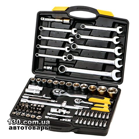 Автомобильный набор инструментов MasterTool 78-5182 PROFI 1/4", 1/2" — 82 предмета, кейс