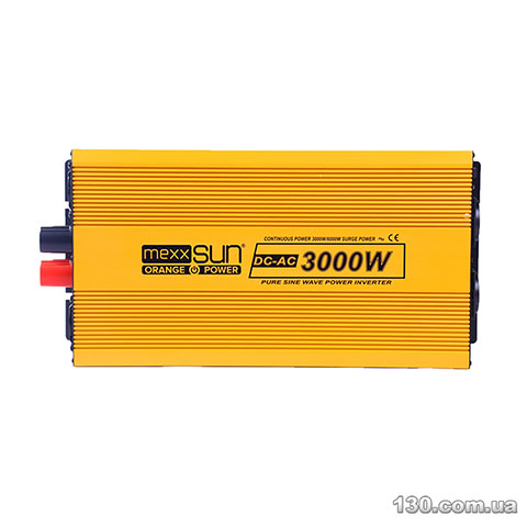 Mexxsun MXSPSW-3000 — автомобильный преобразователь напряжения (инвертор) 12V/220V, 3000W с правильной синусоидой, 2 Shuko, клеммные провод…