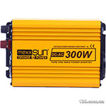 Автомобільний перетворювач напруги (інвертор) Mexxsun MXSPSW-300 12V/220V, 300W з правильною синусоїдою, 1 Shuko, клемні дроти, Q8