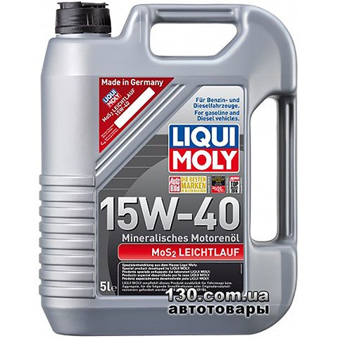 Liqui Moly MOS2 Leichtlauf 15W-40 — моторне мастило мінеральне — 5 л