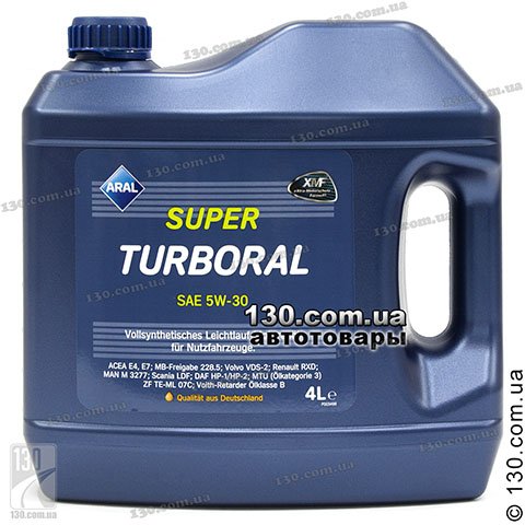 Моторное масло синтетическое Aral SuperTurboral SAE 5W-30 — 4 л для грузовых автомобилей