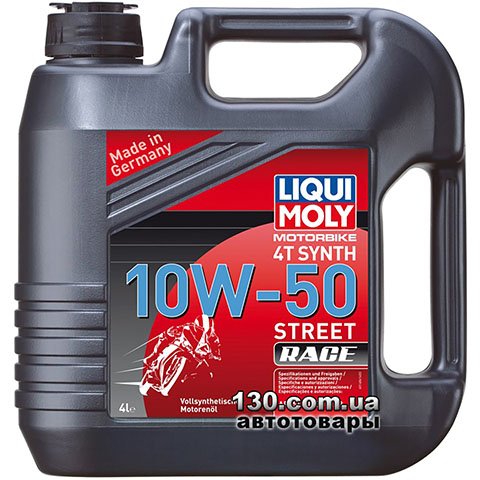 Motor oil for motorcycles Liqui Moly Motorbike 4t Synth 10w-50 Street Race 4 l
