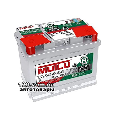 Автомобильный аккумулятор MUTLU AGM.L2.60.068.A 60AH EU «+» справа