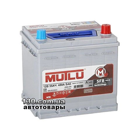 Car battery Mutlu D20.55.045.C 12 V 55AH ASIA right “+”