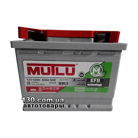 Car battery Mutlu EFB.L2.63.060A 63AH EU right “+”