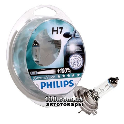 Автомобільна галогенова лампа Philips 12972XVS2+ X-treme Vision H7