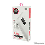 Повербанк Powerway TX-108 10000 mAh, кабеля USB: Micro, Lighting, White/Black, (270g), Blister