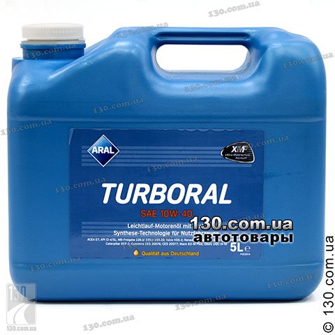 Aral Turboral SAE 10W-40 — моторне мастило напівсинтетичне — 5 л для вантажних автомобілів