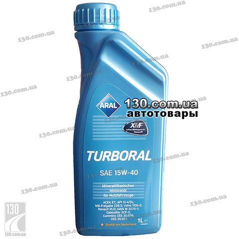 Aral Turboral SAE 15W-40 — моторное масло полусинтетическое — 1 л для грузовых автомобилей