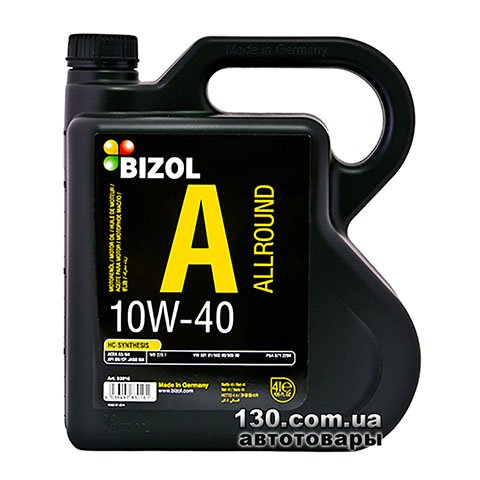 Моторное масло полусинтетическое Bizol Allround 10W-40 — 4 л
